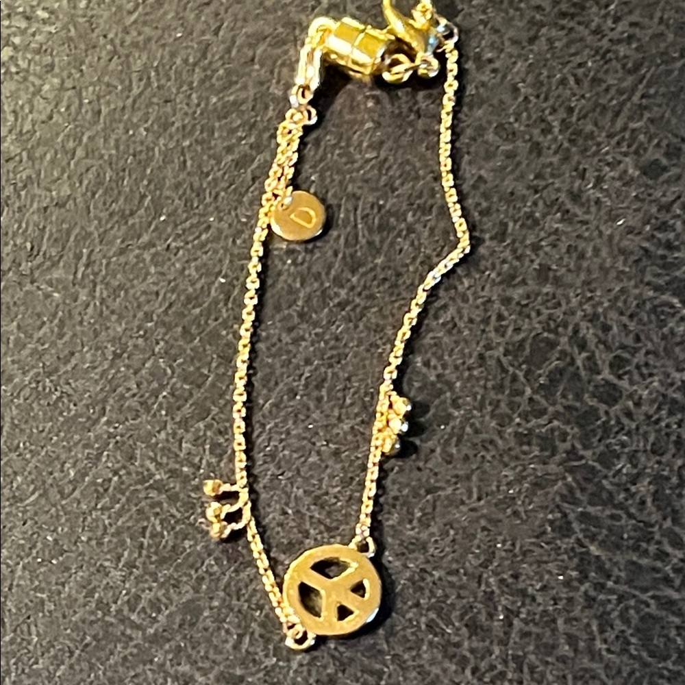 925 peace Charm Bracelet